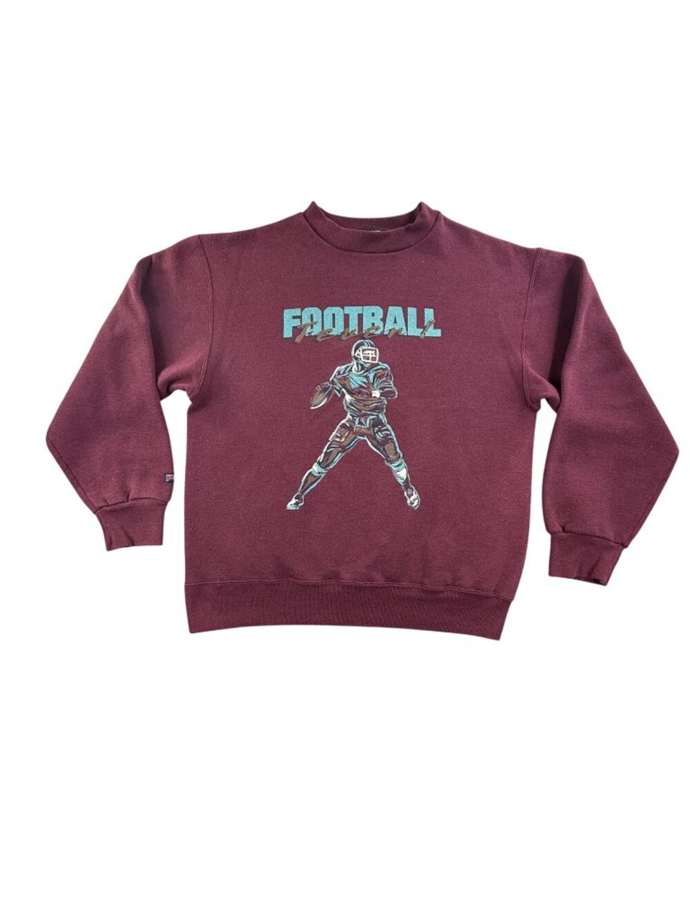 Vintage Football Sweatshirt Men Large Red Graphic Crewneck USA Made 90s JanSport